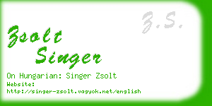 zsolt singer business card